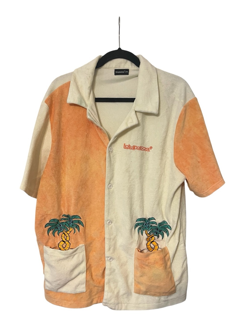 Lollapalooza terry cloth button-down shirt